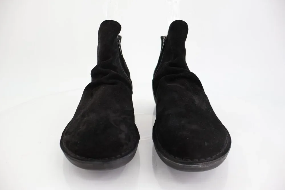 Fly London Merk Women's Sz 42/US 11 Black Suede Slouch Ankle Boots